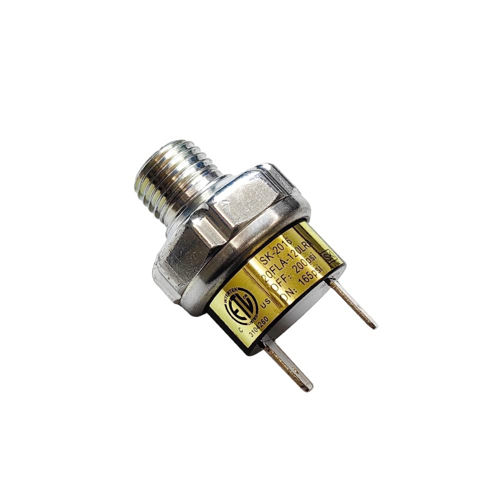 Air Pressure Switch 165-200 PSI Tank Mount Type Thread 1 Pack,