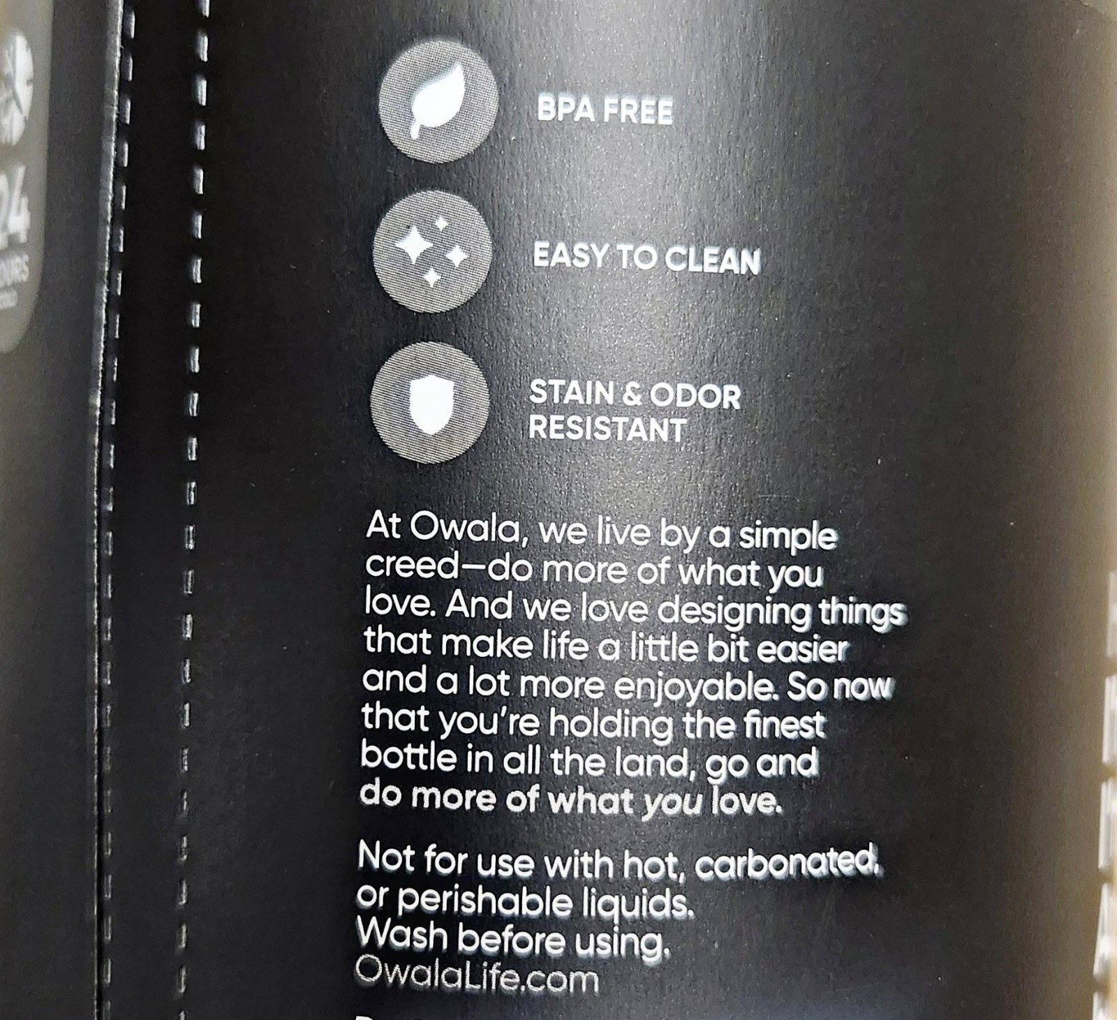 Owala FreeSip 32oz Stainless Bottle Leak-Proof Black