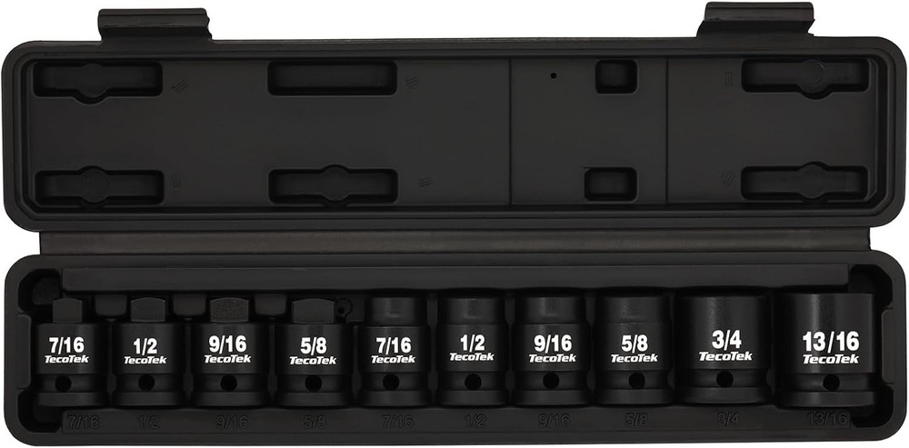 1/2" Drive Pipe Plug Socket Set, Square Drive Socket, 10-Piece, SAE, 4 Point...