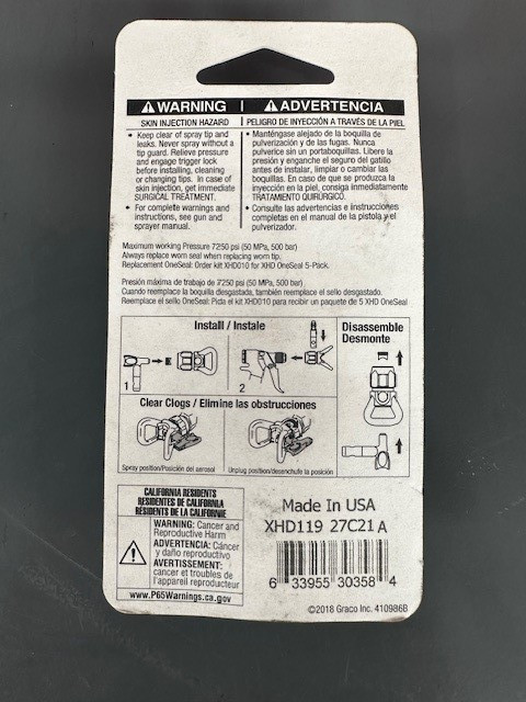GRACO XHD119 XHD RAC SwitchTip .119