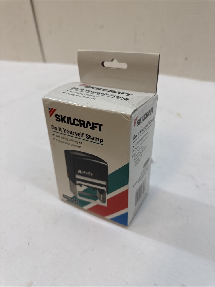 Skilcraft Self Inking Do-It-Yourself Stamp Kit, Black