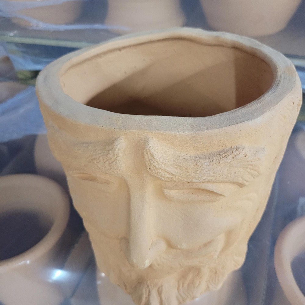 Terra Cotta Face Pot Planter
