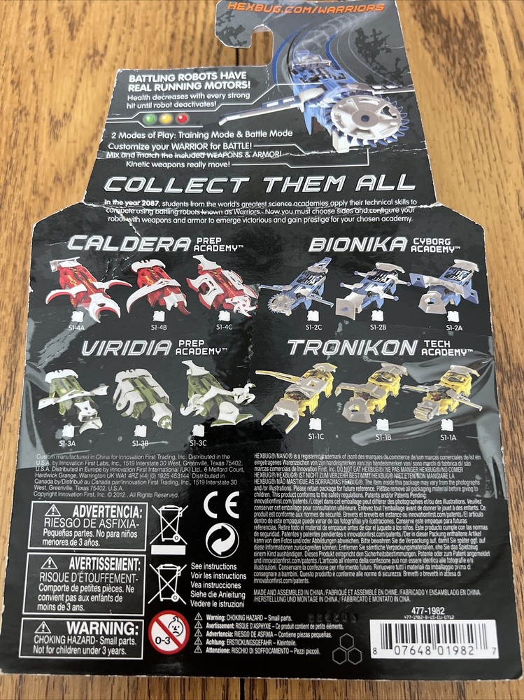 HEXBUG Cyborg Academy Warriors battling robots BIONIKA S1-2C Unopened In Package
