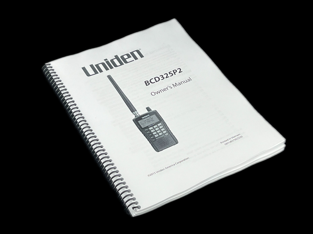 Uniden BCD325P2 Instructions Operating Manual User Guide Coil Bound