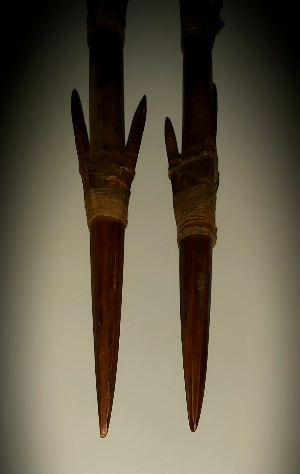 Northwest Coast; Coast Salish, fishing spears/harpoons (19th century).