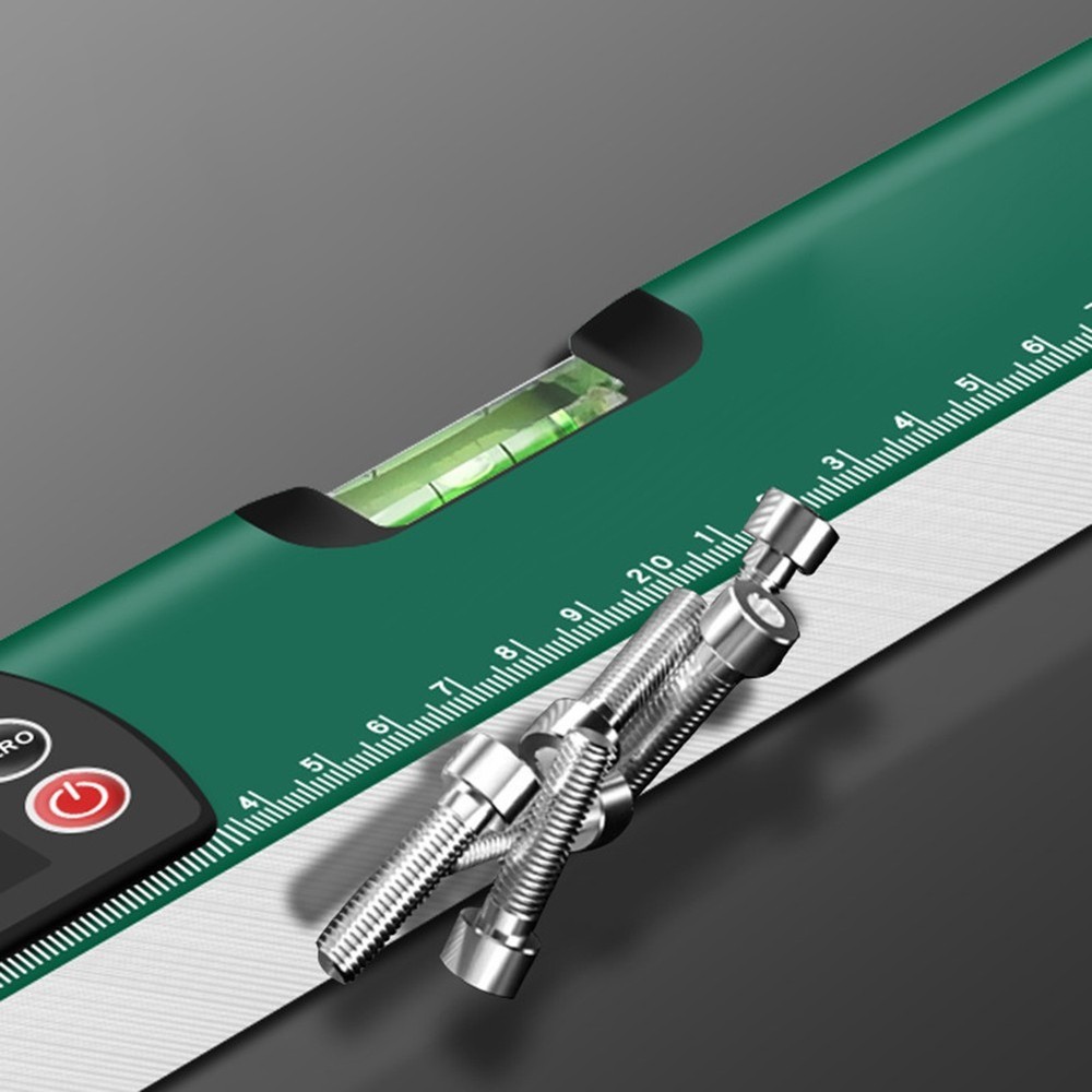 Aluminum Digital Protractor with Data Hold and Magnet Base for Secure Operation