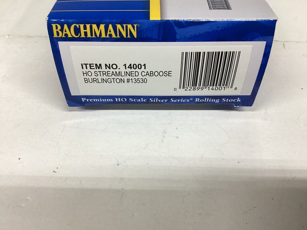 Bachmann #14001 HO scale “Burlington” streamlined caboose Rd. #13530