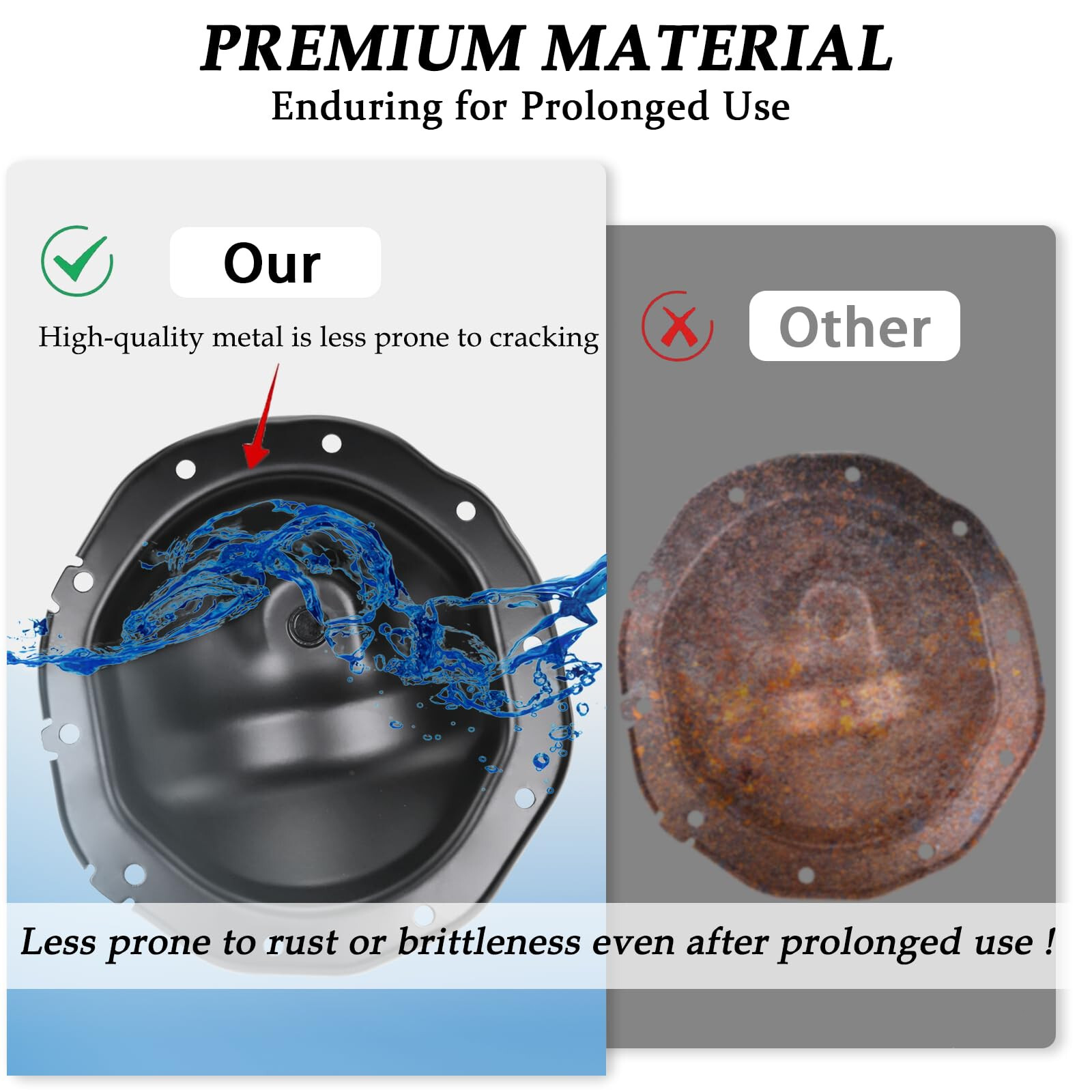 Rear Differential Cover with Gasket & Magnet Compatible with GMC Chevrolet