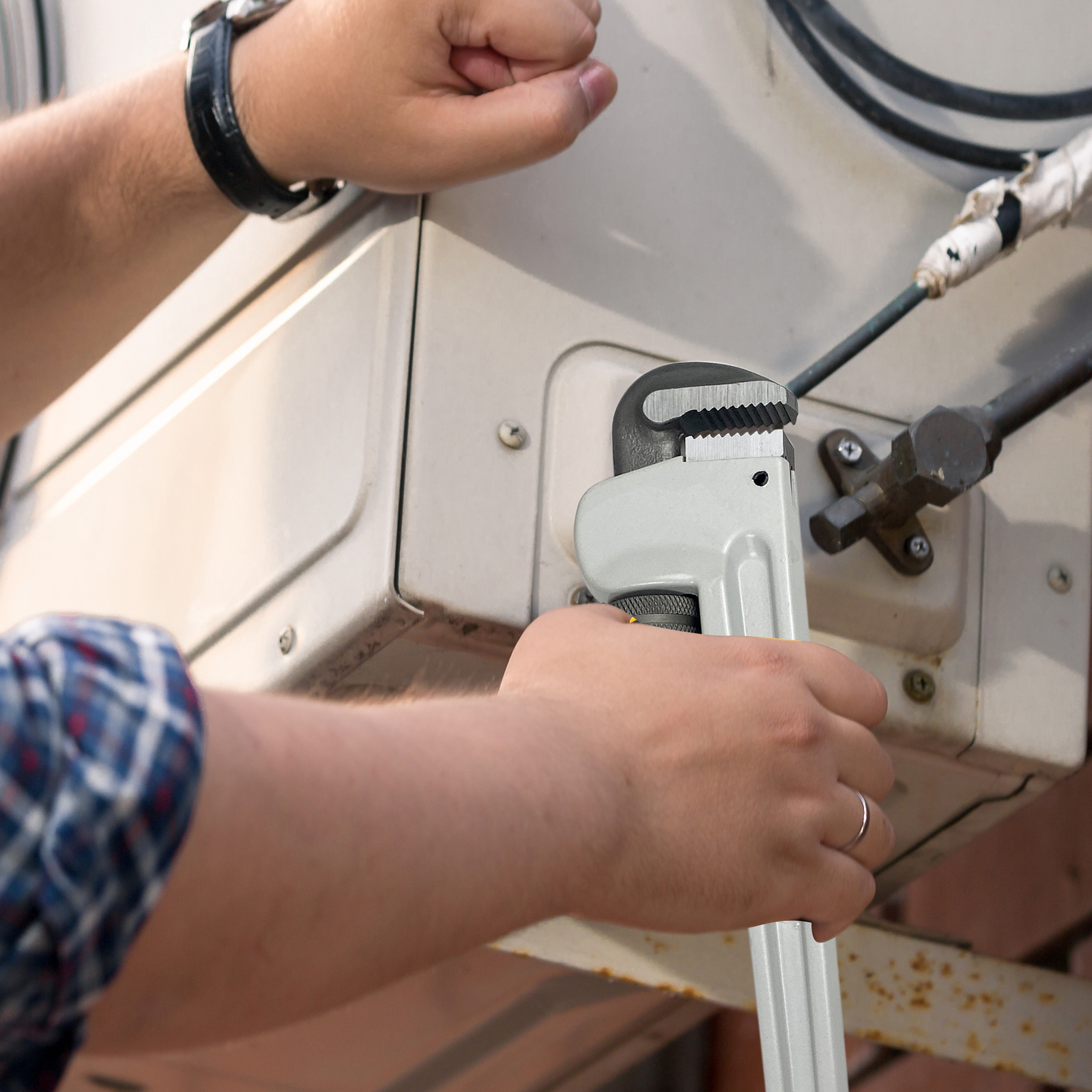 HFS(R) 3-Piece Heavy Duty Aluminum Straight Pipe Wrench Set, 10", 14", 18"