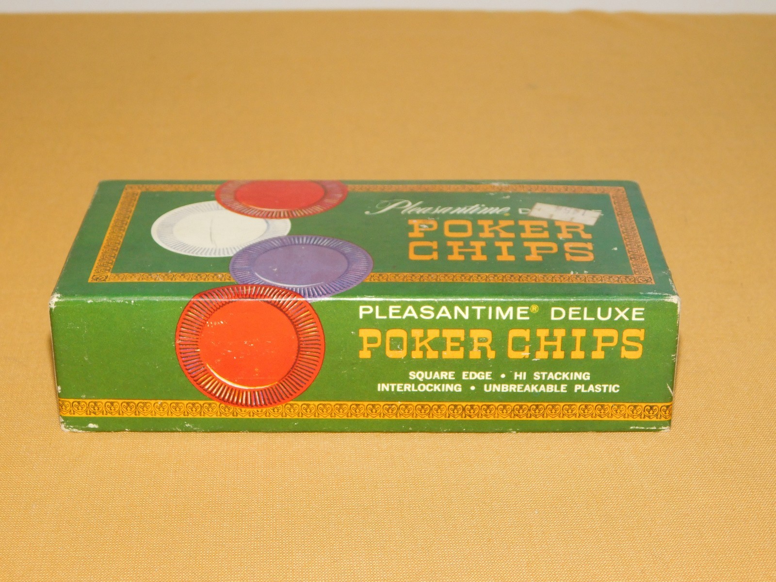 VINTAGE TOY 1963 PACIFIC GAME CO 100 PLEASANTIME DELUXE BLUE PLASTIC POKER CHIPS
