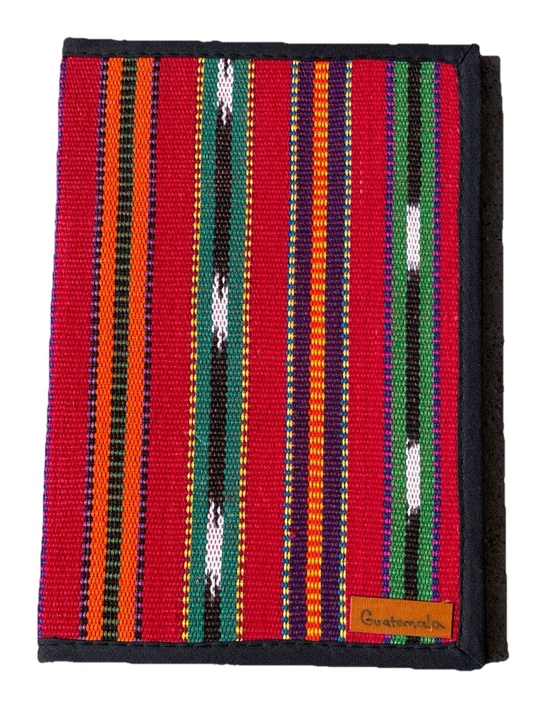 Guatemalan Tapestry Notebooks Red/Orange Multicolor with Removeable Covers
