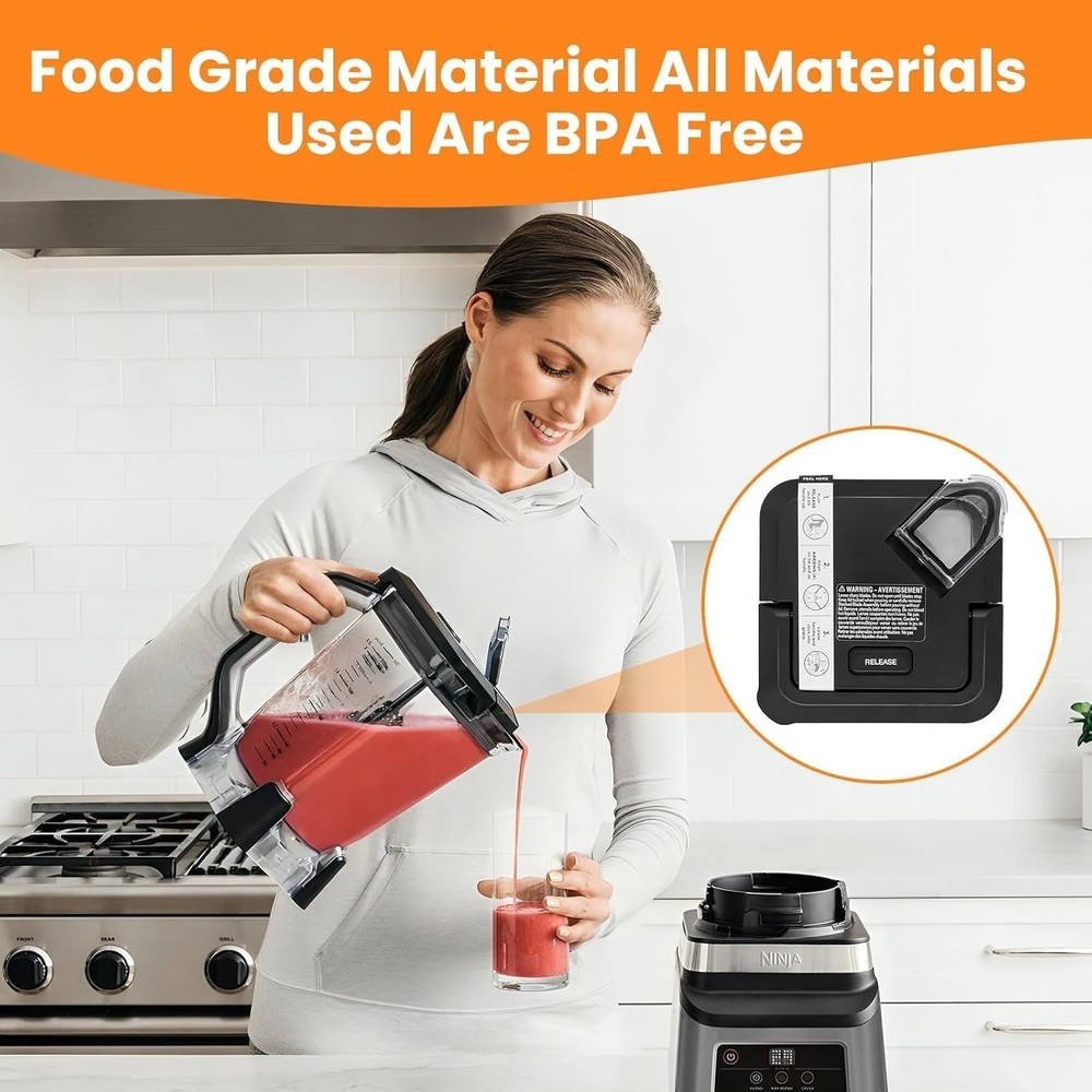 Replacement Locking Lid for 72oz Ninja Blenders - Compatible with New Models