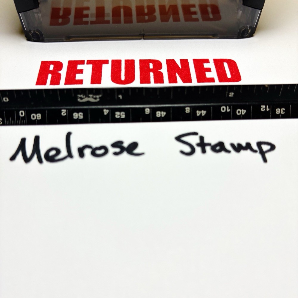 Returned Rubber Stamp Red Ink Self Inking Ideal 4913
