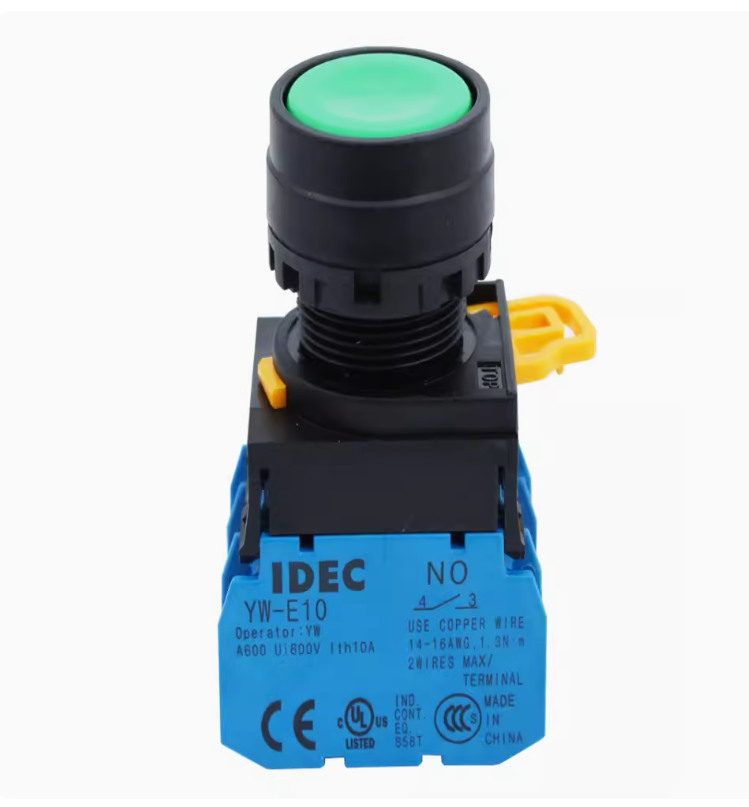 1PC New IDEC Push button switch YW1B-M1E01B 1NC black #LL