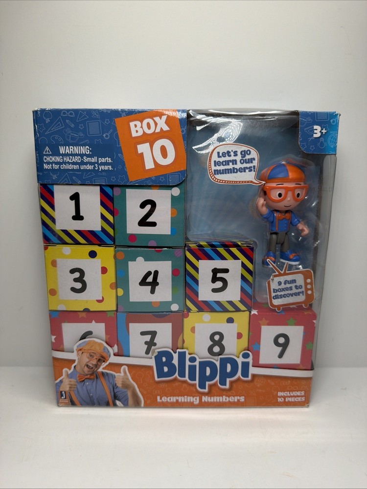Blippi Surprise Box 10 Learning Numbers Includes 10 Pieces NEW