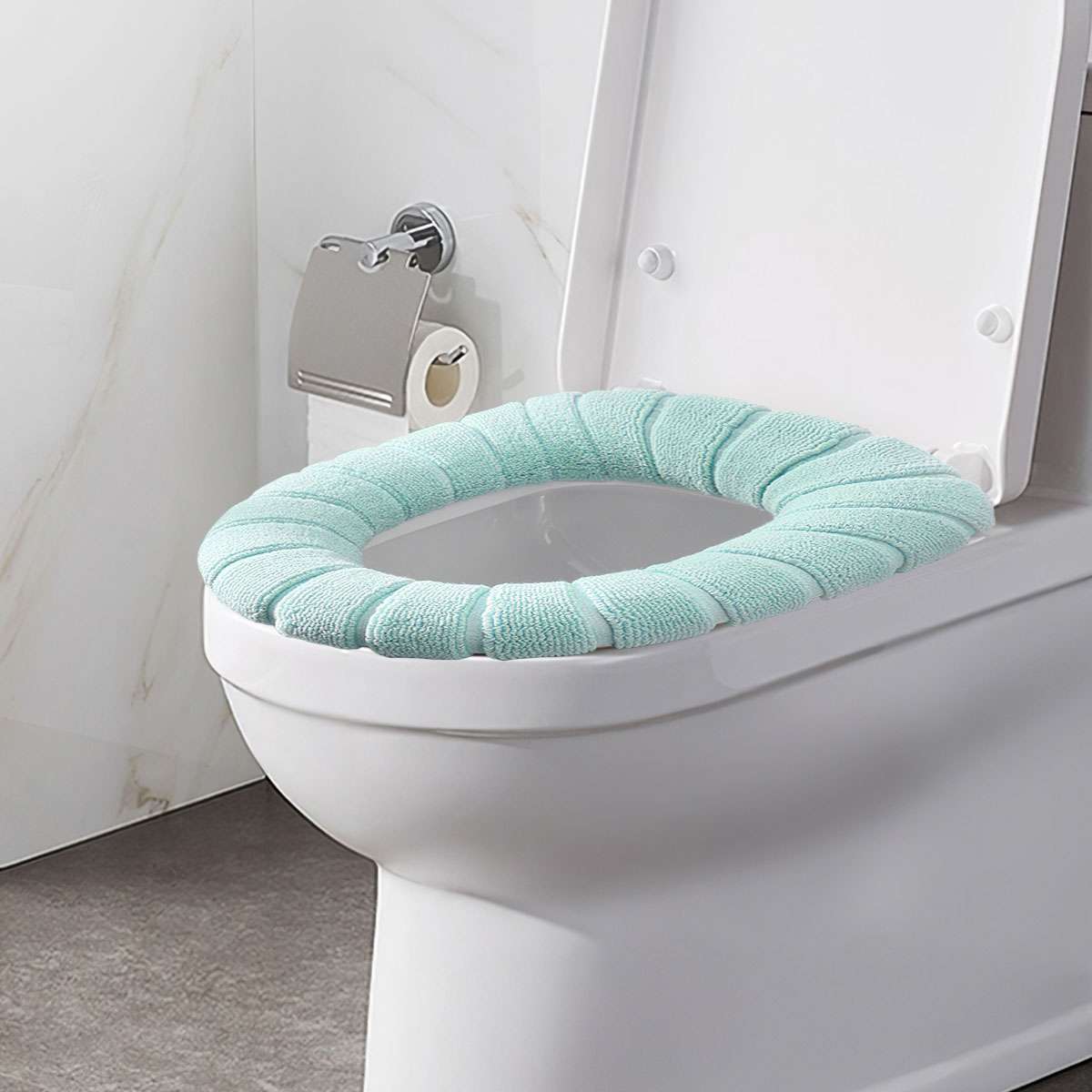 1/2/4x Bathroom Toilet Seat Closestool Cushion Washable Soft Cover Mats Warmer