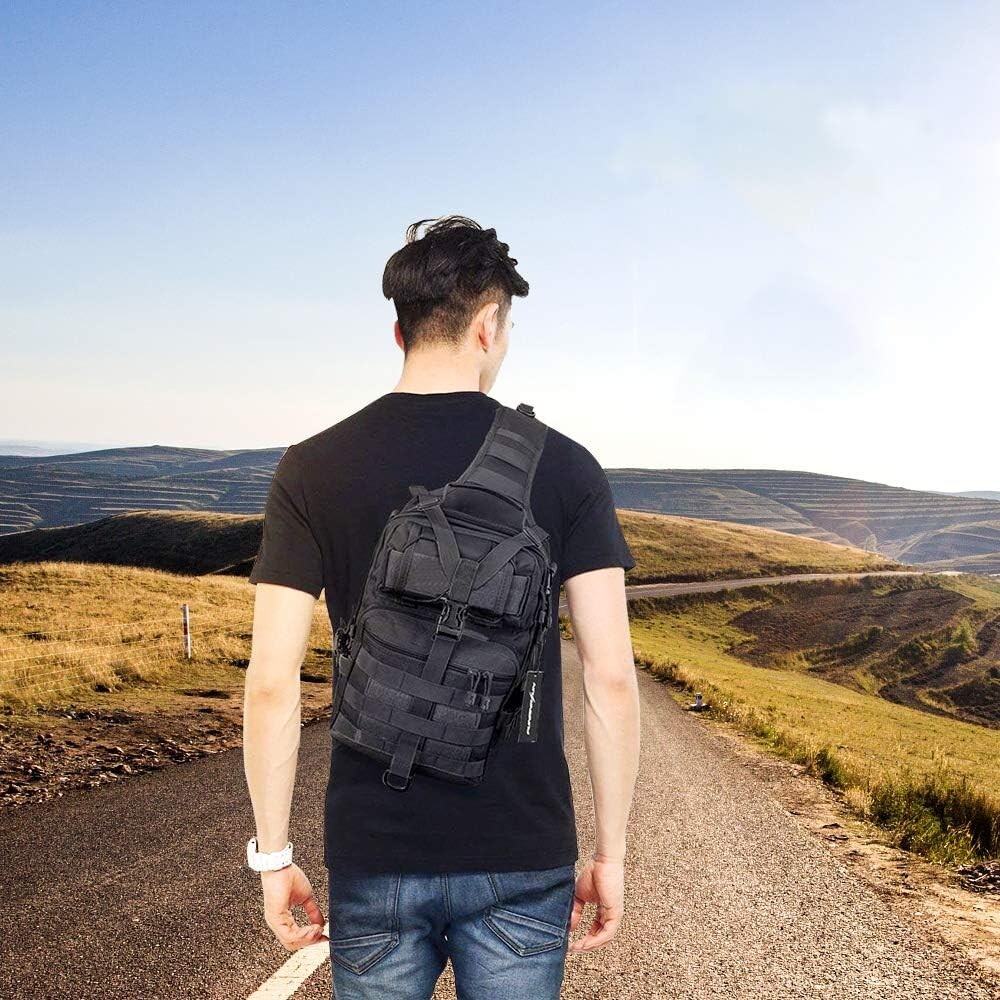 Durable Nylon Tactical Backpack with Molle System - 20L Capacity for Versatility