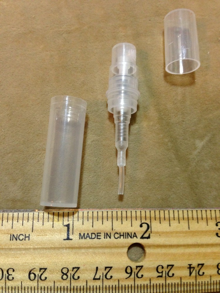 5 Micro Mini Perfume Atomizers 2 ml Plastic Spray Bottles BPA free PPL