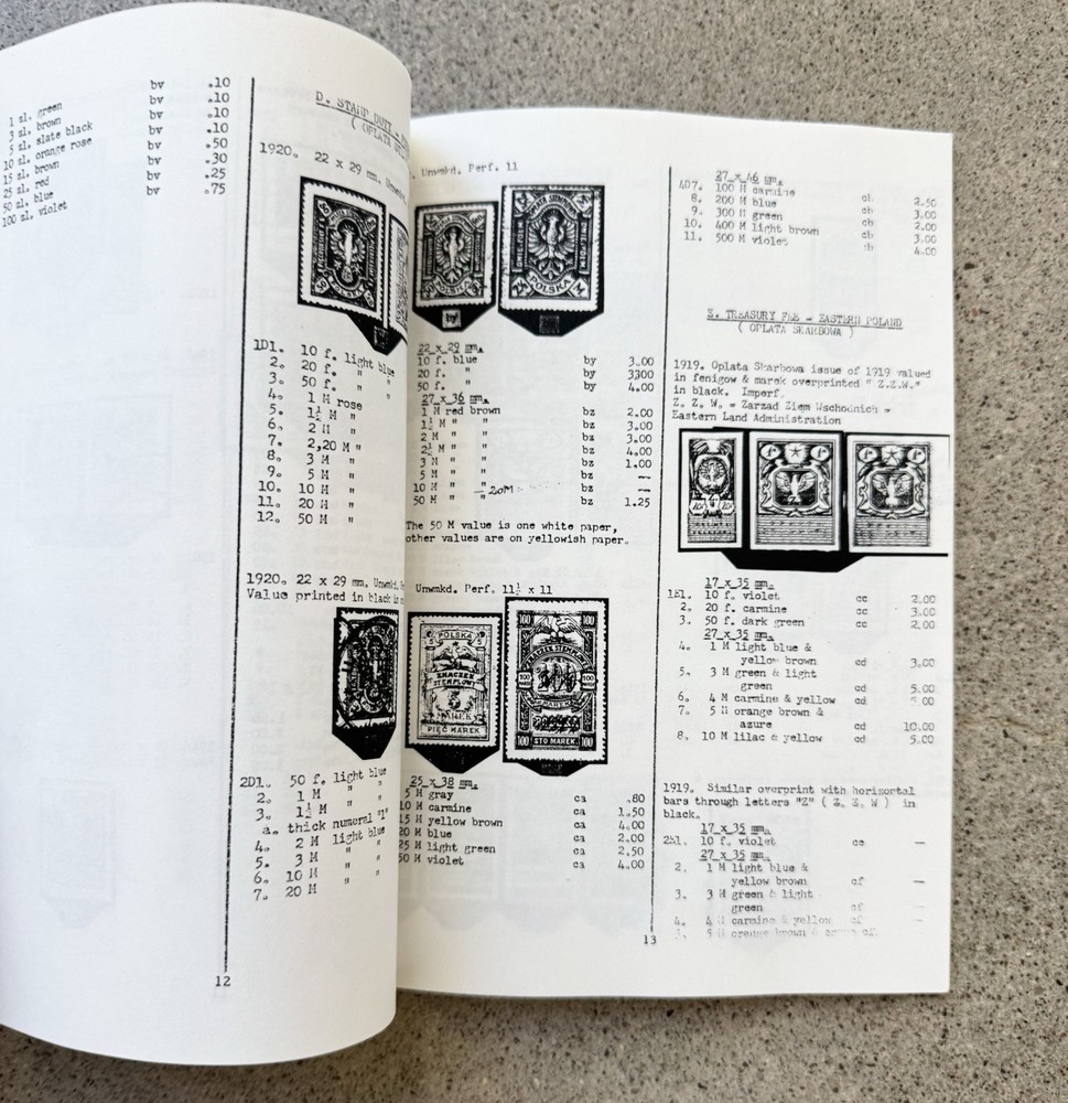 Catalogue Adhesive Revenue Stamps Poland Norton Gryzewski Erler 1993