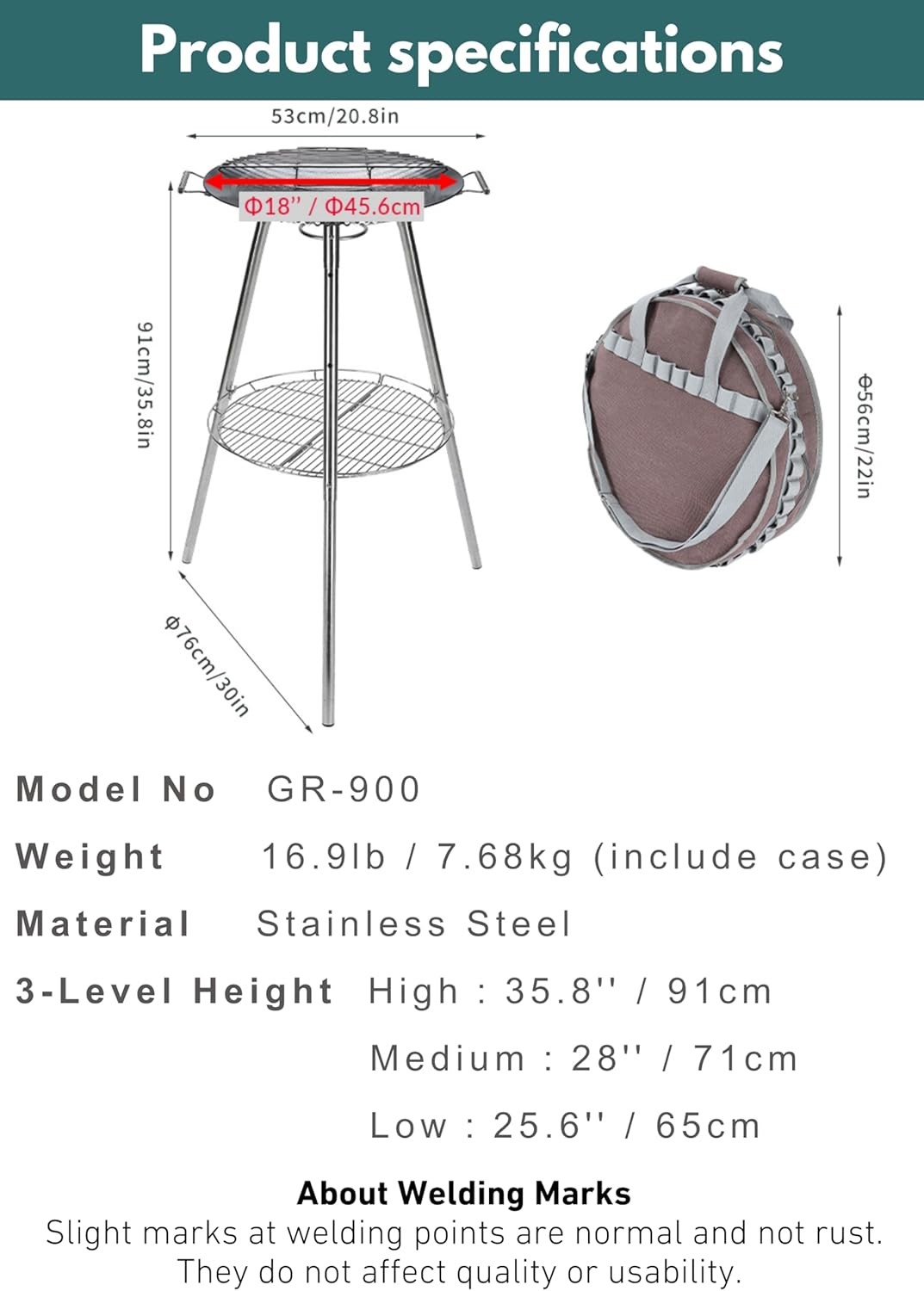 18-inch baking pan with burner bracket, Skottle BBQ cooking system kit