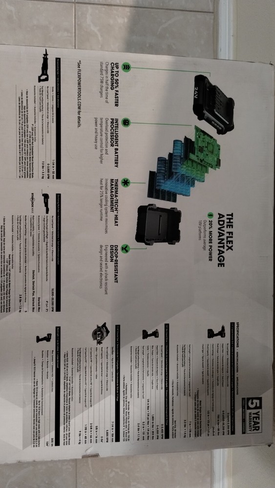 Flex FXM601-2B 24V Cordless Drill/Driver - 6 Piece