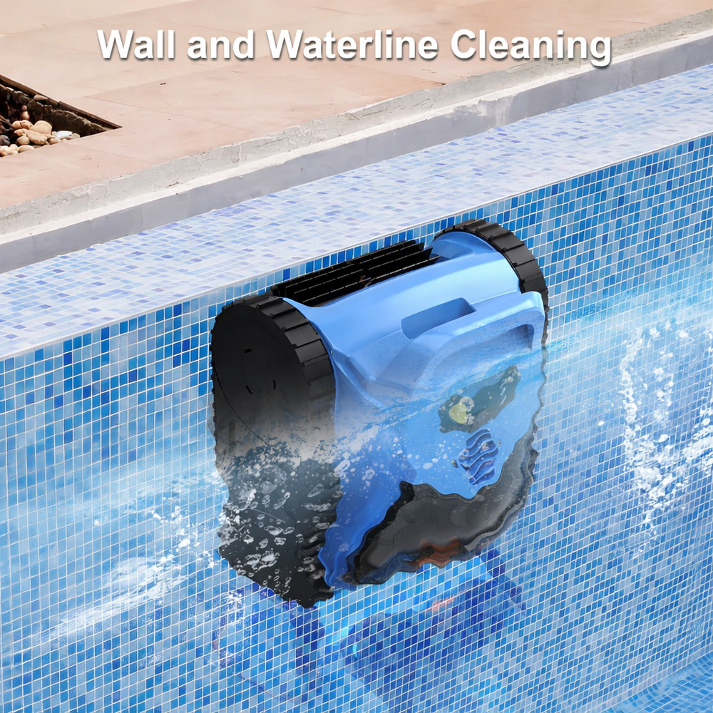 Automatic Robotic Pool Cleaner for Inground Pools Floor/Wall/Waterline Cleaning