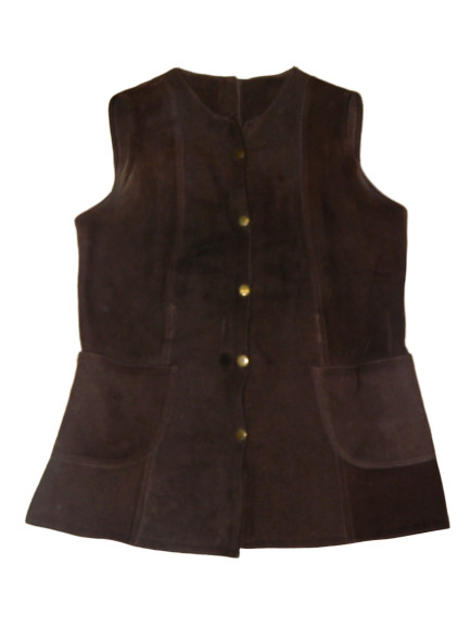 Vintage Reenactment Uniform Including Shirt, Suede Waistcoat & Grey Wool Jacket