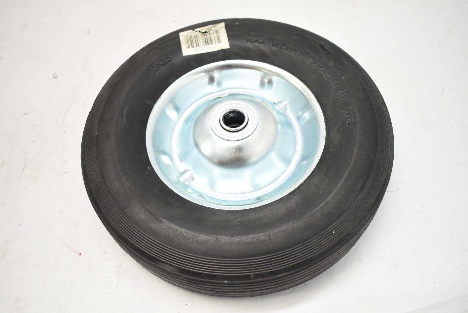 1- 10x2.5 Solid Rubber Wheel Tire 5/8 Bore Hard Snow Blower Dolly Cart