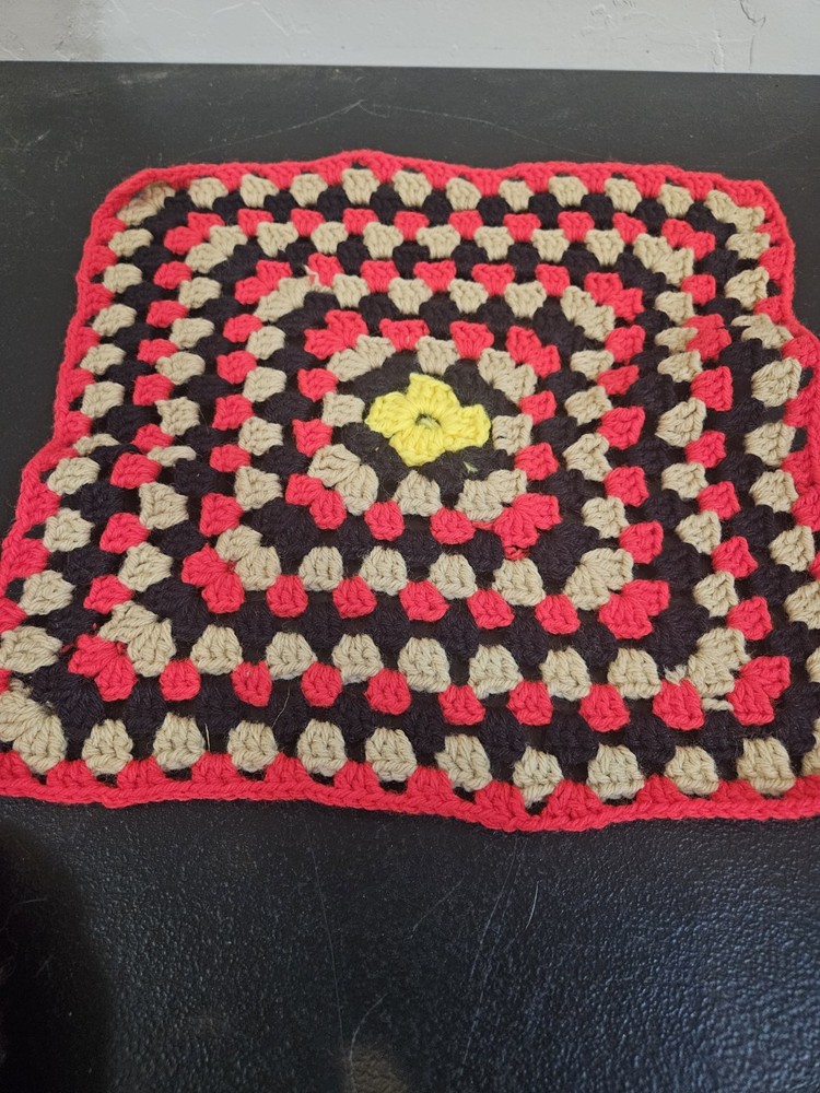 7 Vintage Crotchet 14" Squares