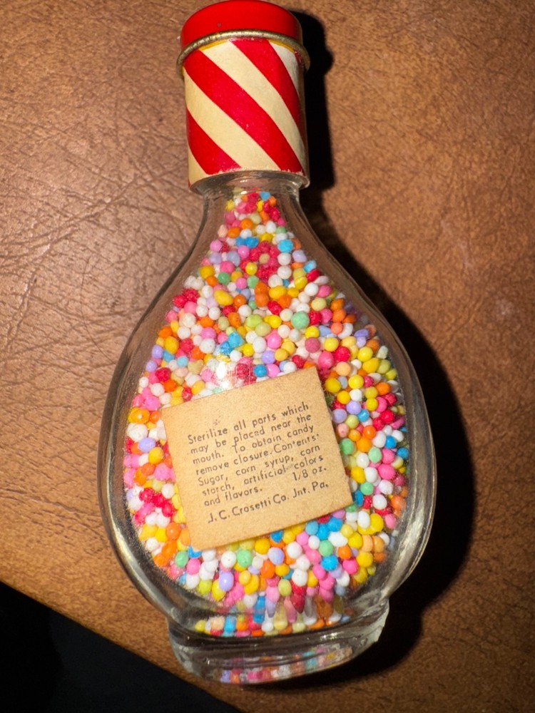 Vintage Glass Candy Container