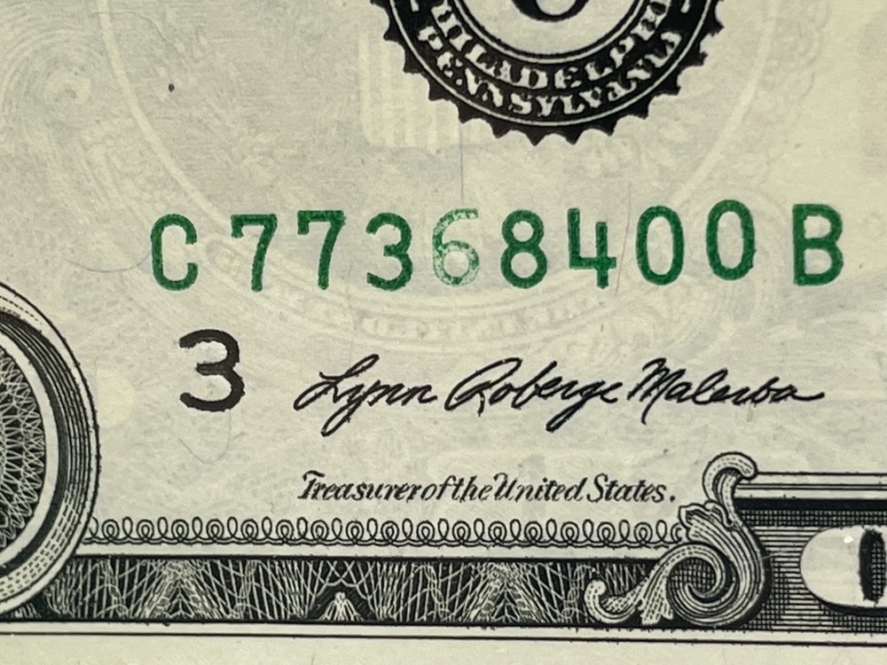 "INSUFFICIENT INK ERROR" MISSING 6’s + “OVER INK ERROR” 3’s UNCIRCULATED BEP 🧱