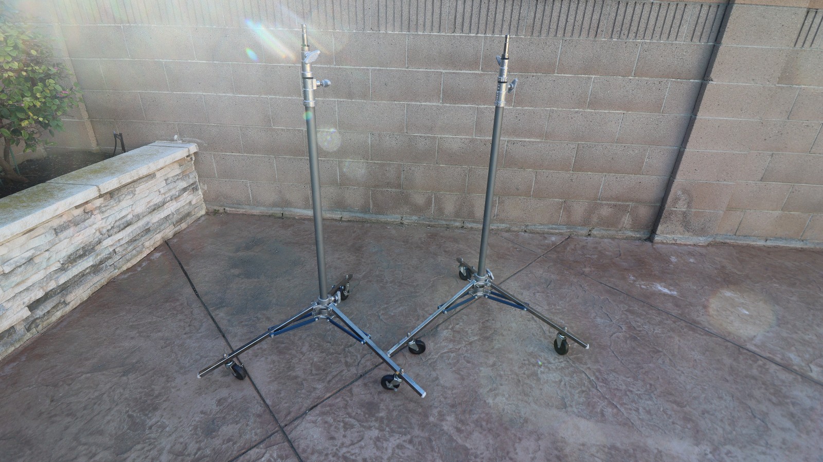 American Metal C Stand  Light Stand with Wheels. This is for a pair you get 2