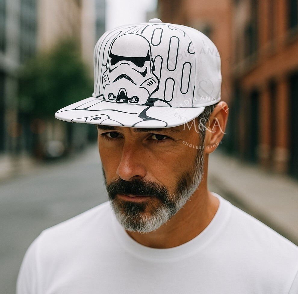 Stormtrooper Snapback Hat Black One Size Adjustable Embroidered Star Wars