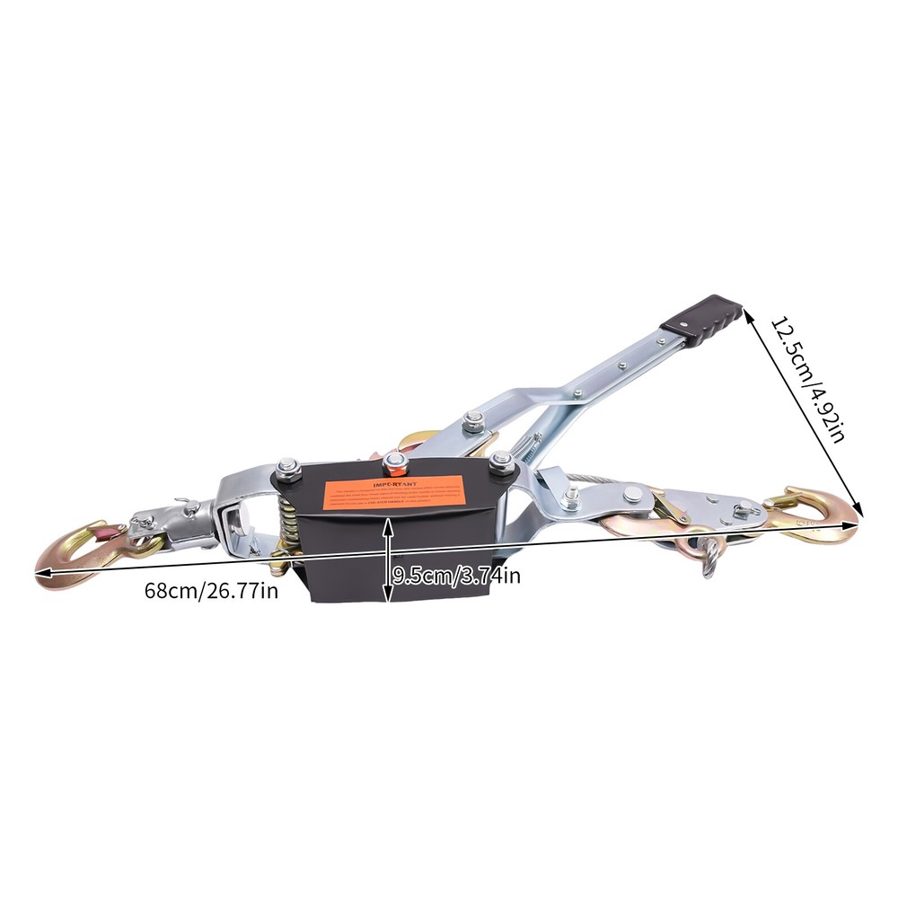 Puller Tightener Heavy Duty Cable Winch Power Puller w/ Hooks 5 Ton /11023 lbs