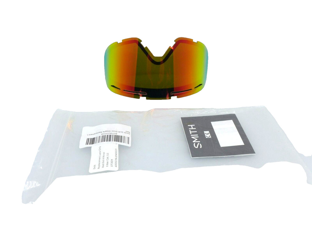 Smith Drift Snow Goggle Replacement Lens Only Red Sol X Mirror New