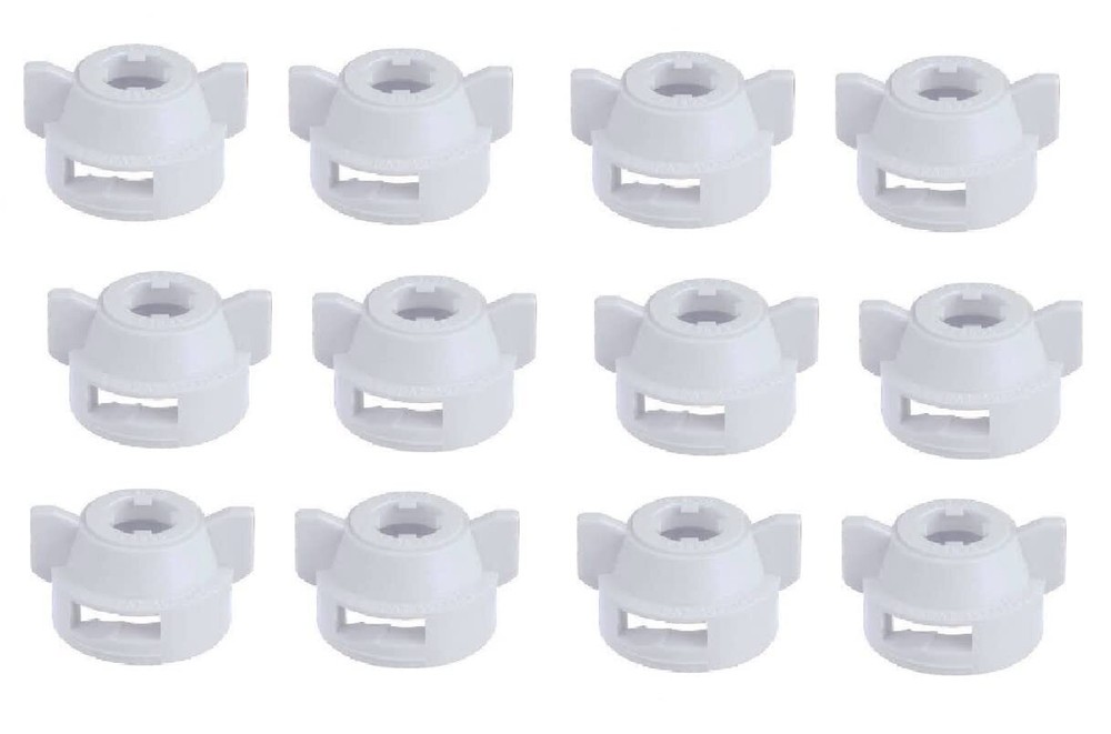 Pack of 12 - Quick TeeJet White Nylon Cap For Flat Fan Spray Tips w/ 2 Patterns