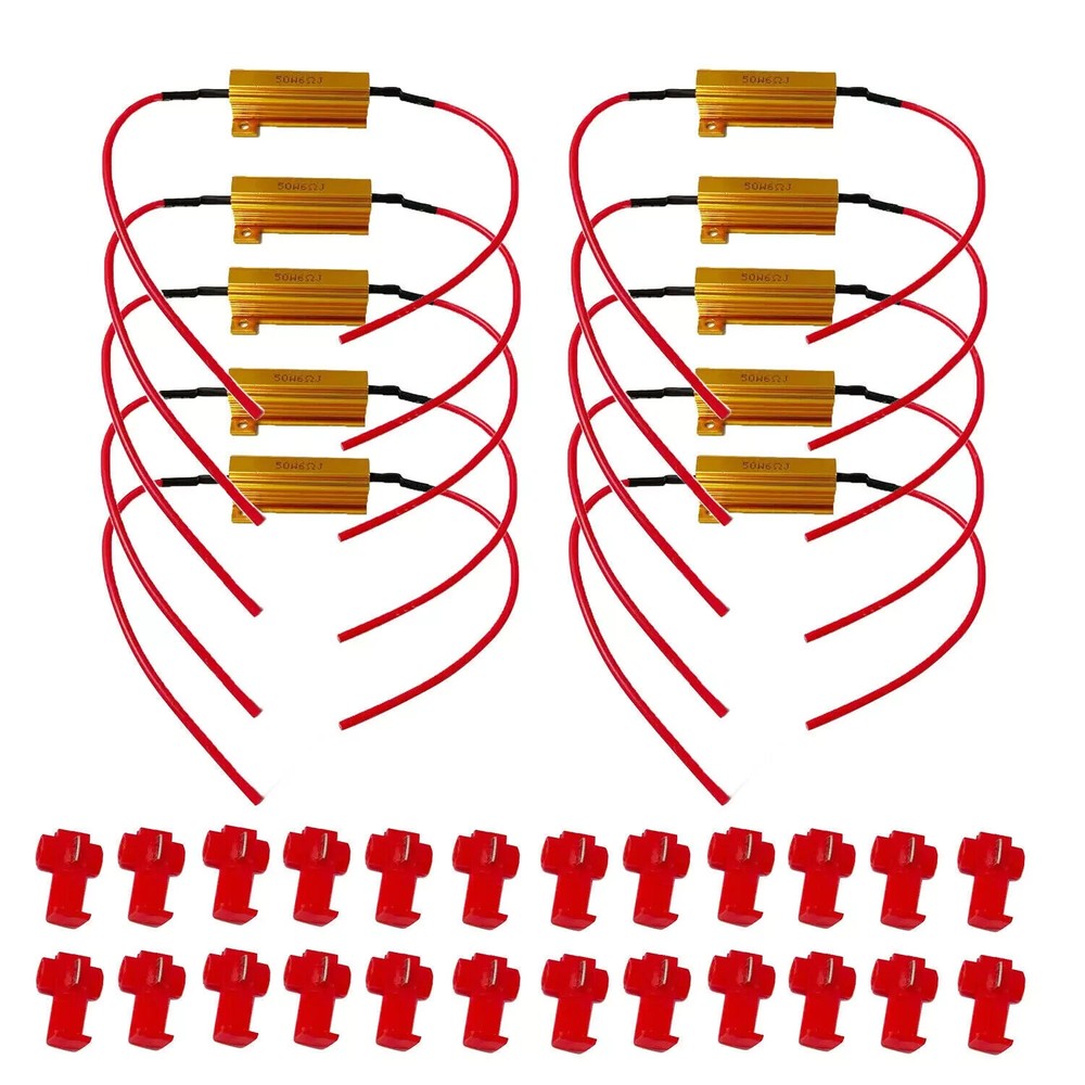 10pcs Load Resistor 50W 6RJ LED Decoder Fix Error Code Hyper Flash Turn Signal