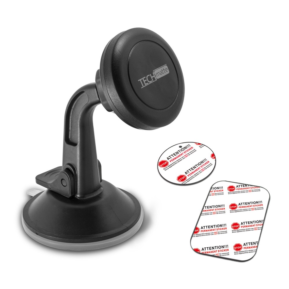 TechMatte MagGrip Dashboard and Windshield Magnetic Universal Car Mount (Black)