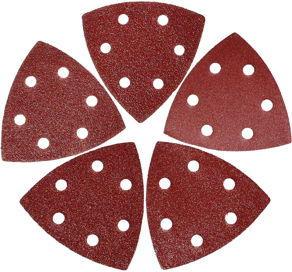 200PCS Triangle Sanding Pads for Oscillating Multi-Tool Hook Loop Sandpaper Disc