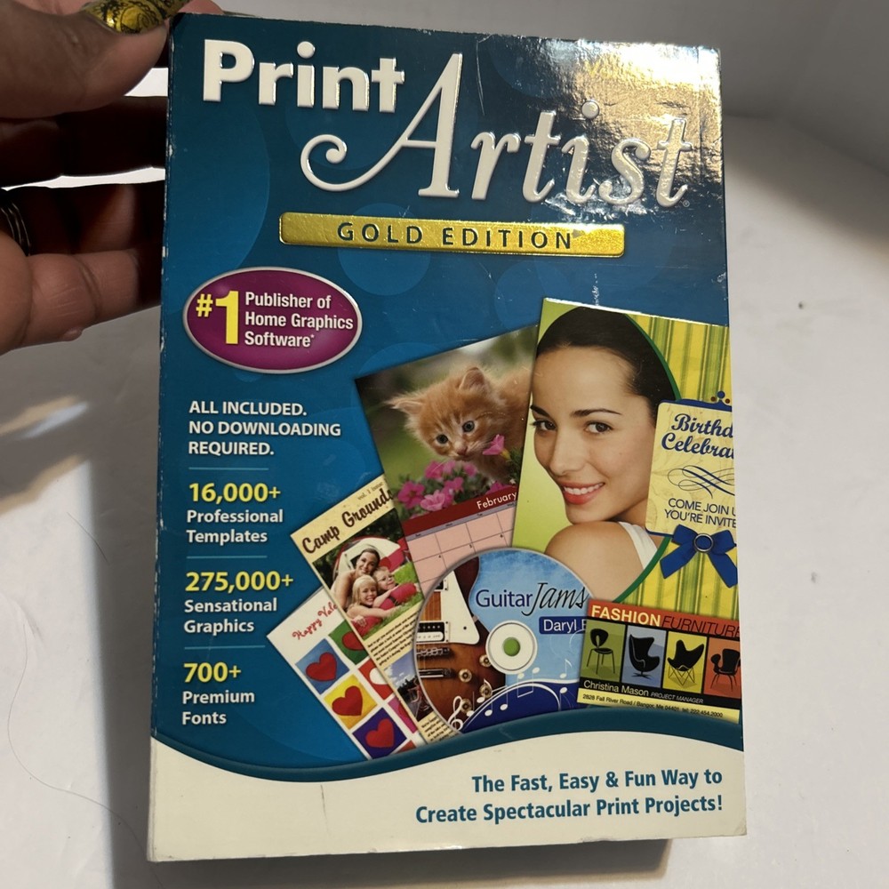 2011 PRINT ARTIST GOLD EDITION PC Computer Home Graphics Software Version 24