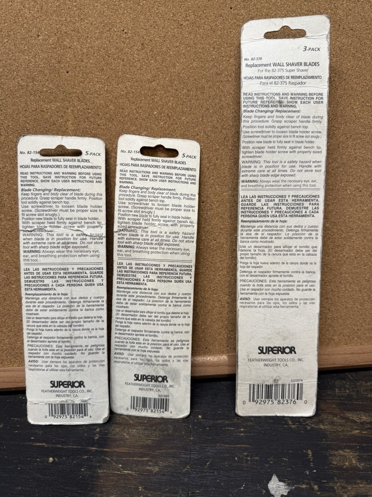 Superior Wall Shaver Blades