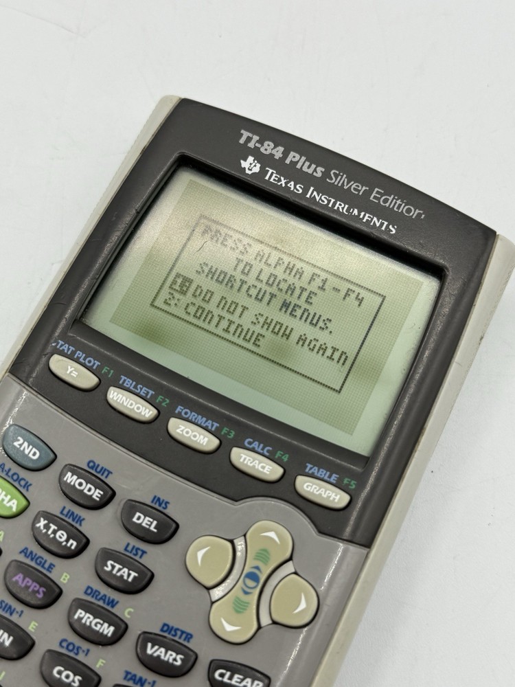 TEXAS INSTRUMENTS TI-84 PLUS SILVER EDITION CALCULATOR WITH COVER WORKS