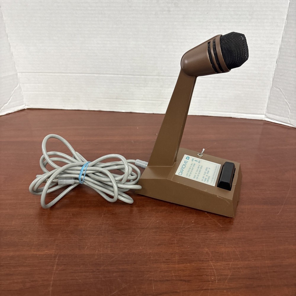 Vintage Darome Model 491B Intercom Microphone Brown Metal