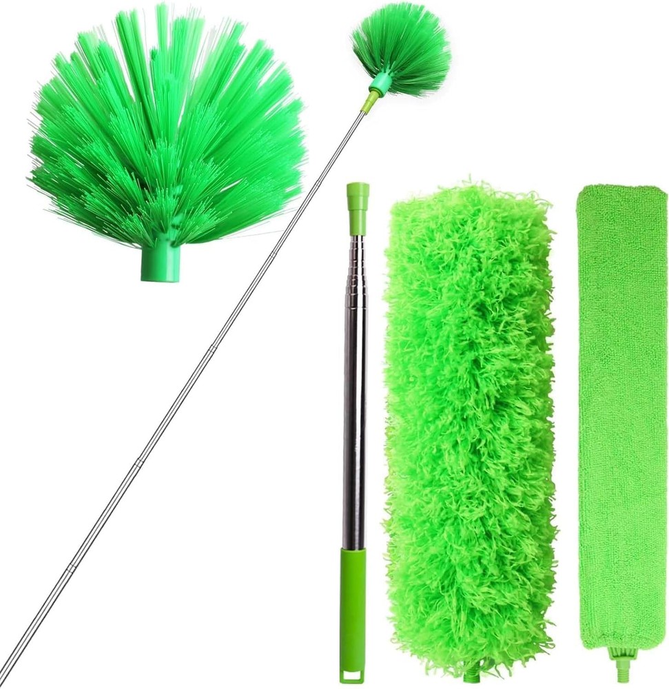 Cobweb Duster with Extension Pole, Bafezoze Ceiling Fan Duster with Long Handle,