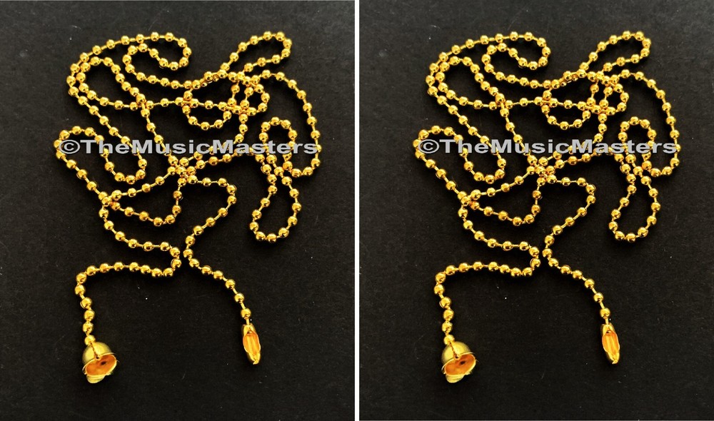 2 Pack 3ft Ceiling Light Lamp Fan PULL CHAIN Gold Electric Socket Lighting Chain