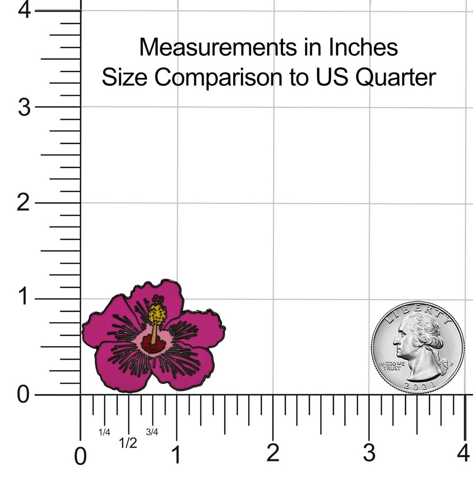 Hibiscus Flower Enamel Pin