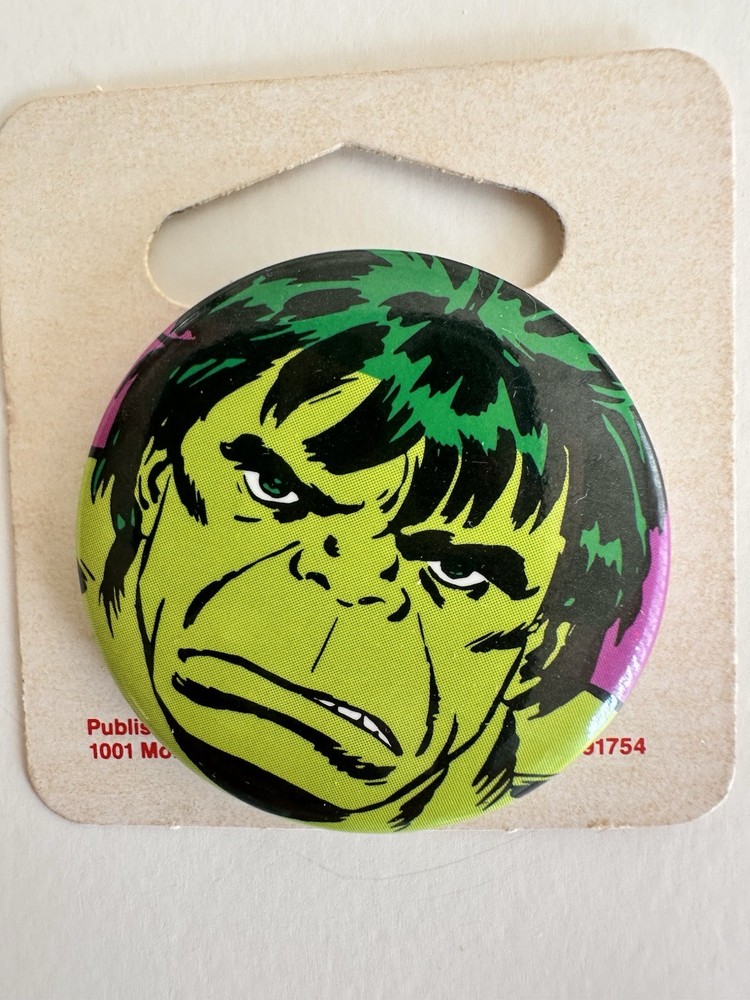 The Incredible Hulk Vintage Button 1.5”