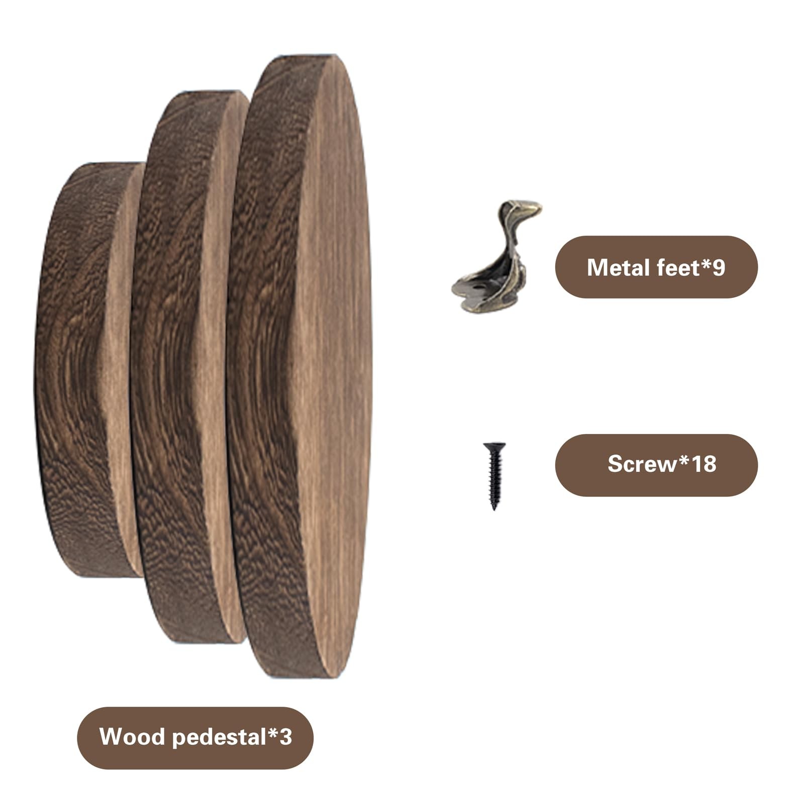 3 PCS Wooden Display Riser for Display Wood Risers for Decor and Organizer Ro...