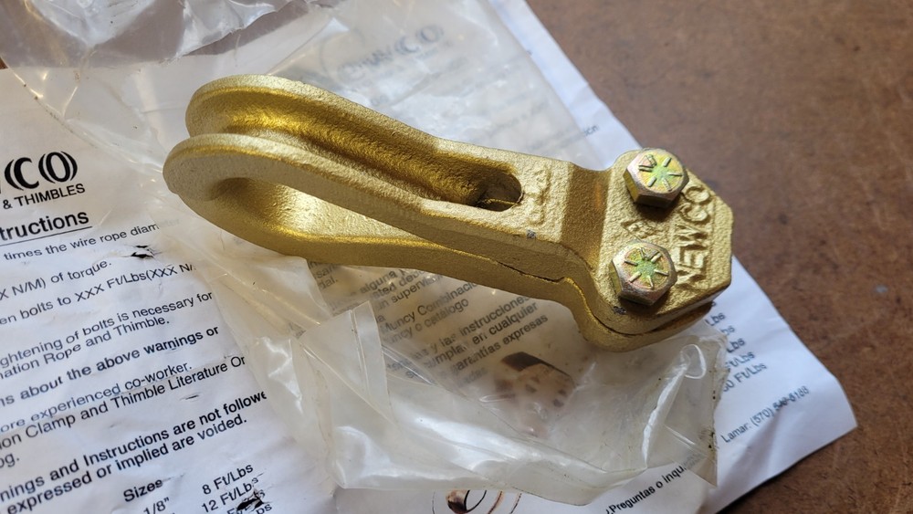 Muncy Newco Combination Clamp & Thimble For 3/8" Wire Rope
