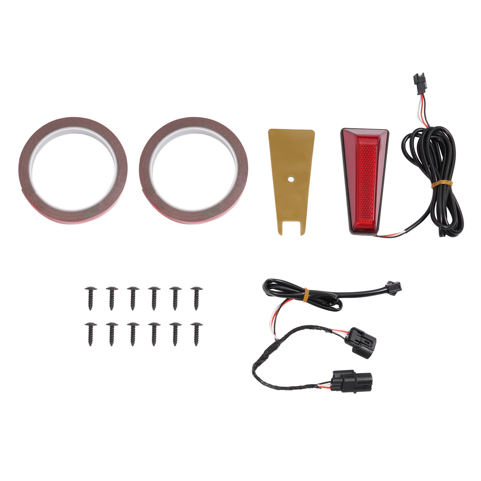 Rear Diffuser w/LED Light + Corner Spats Gloss Black For 2022-2026 Honda Civic